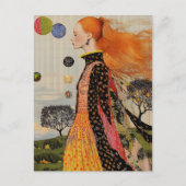 Die Dame mit der Rothaarkelle Postkarte (Vorderseite)