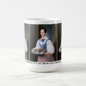 Die Dame mit Frühstück auf einem Tablett Kaffeetasse (Mittel)