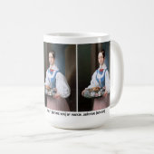 Die Dame mit Frühstück auf einem Tablett Kaffeetasse (VorderseiteRechts)