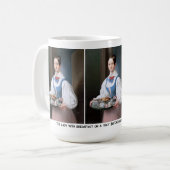 Die Dame mit Frühstück auf einem Tablett Kaffeetasse (Vorderseite Links)