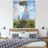 Die Dame mit Sonnenschirm von Claude Monet Leinwanddruck (Insitu (Schlafzimmer))