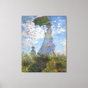 Die Dame mit Sonnenschirm von Claude Monet Leinwanddruck