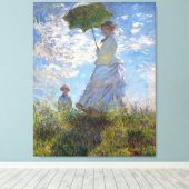 Die Dame mit Sonnenschirm von Claude Monet Leinwanddruck (Insitu (Holzboden))