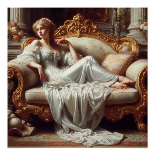 Die Dame ruht Poster (Vorderseite)