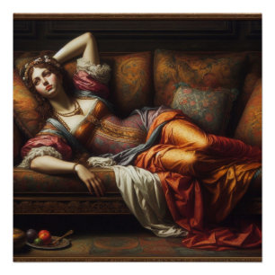 Die Dame ruht Poster
