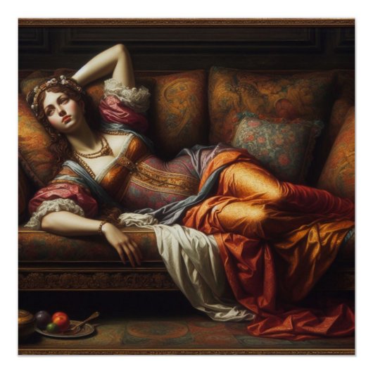 Die Dame ruht Poster (Vorderseite)