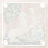 Die Dame und das Einhorn: "Anblick" 2 Glasuntersetzer (Rückseite)
