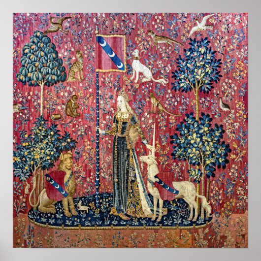 Die Dame und das Einhorn, Berührung Poster (Vorne)
