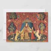 Die Dame und das Einhorn des alten Meisters Dankeskarte (Vorderseite)