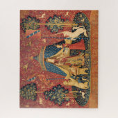 Die Dame und das Einhorn des alten Meisters Puzzle (Vertikal)