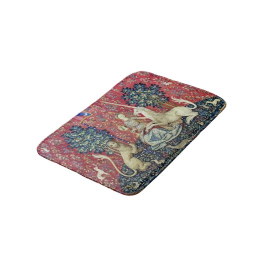 Die Dame und das Einhorn, die Augen Badematte (Schrägansicht)