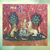 Die Dame und das Einhorn, die Augen Fensteraufkleber (Blatt 3)