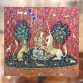 Die Dame und das Einhorn, die Augen Fensteraufkleber (Blatt 2)