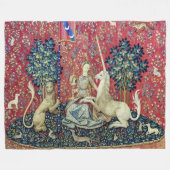 Die Dame und das Einhorn, die Augen Fleecedecke (Vorderseite (Horizontal))