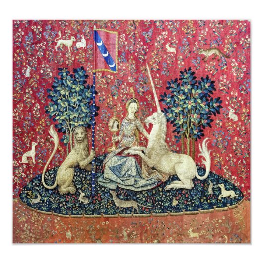 Die Dame und das Einhorn, die Augen Fotodruck (Vorne)