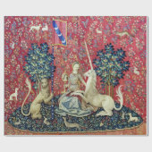 Die Dame und das Einhorn, die Augen Geschenkpapier (Flach)