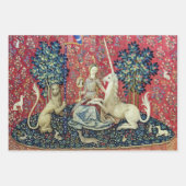 Die Dame und das Einhorn, die Augen Geschenkpapier Set (Vorderseite 3)
