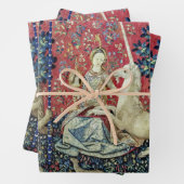 Die Dame und das Einhorn, die Augen Geschenkpapier Set (Beispiel)