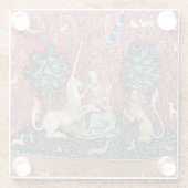 Die Dame und das Einhorn, die Augen Glasuntersetzer (Rückseite)