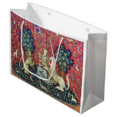 Die Dame und das Einhorn, die Augen Große Geschenktüte (Vorderseite Schrägansicht)