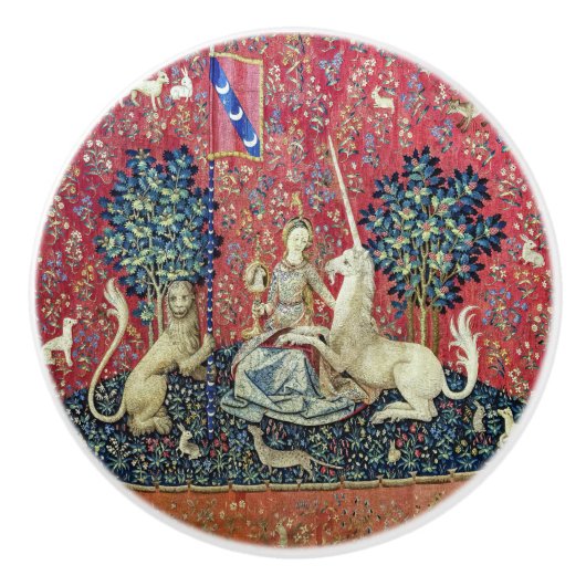 Die Dame und das Einhorn, die Augen Keramikknauf (Vorderseite)