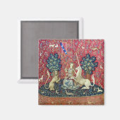 Die Dame und das Einhorn, die Augen Magnet (Vorderseite/Rückseite)