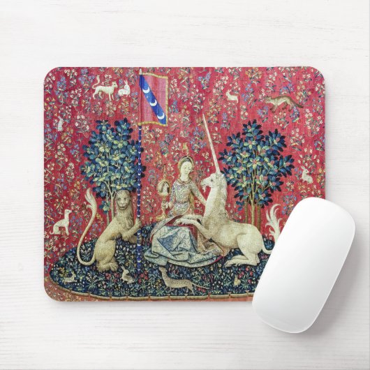 Die Dame und das Einhorn, die Augen Mousepad (Mit Mouse)