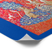 Die Dame und das Einhorn / die Augen Poster (Ecke)