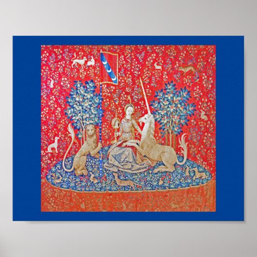 Die Dame und das Einhorn / die Augen Poster (Vorne)