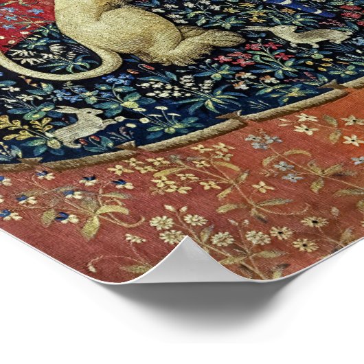 Die Dame und das Einhorn, die Augen Poster (Ecke)