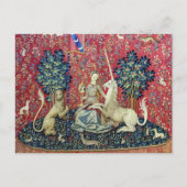 Die Dame und das Einhorn, die Augen Postkarte (Vorderseite)