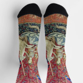 Die Dame und das Einhorn, die Augen Socken (Oben)