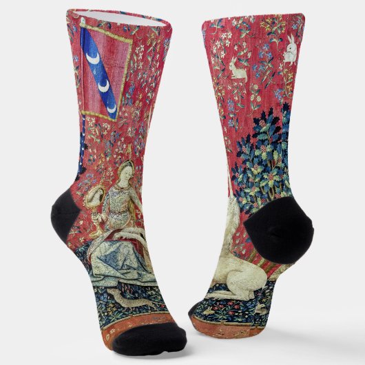 Die Dame und das Einhorn, die Augen Socken (Gewinkelt)