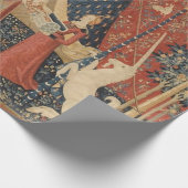 Die Dame und das Einhorn Geschenkpapier (Ecke)
