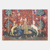 Die Dame und das Einhorn Geschenkpapier Set (Vorderseite 2)