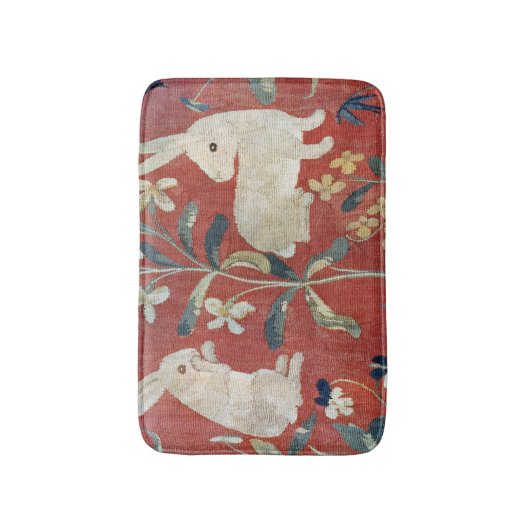 Die Dame und das Einhorn: "Geschmack" 2 Badematte (Vorderseite Vertikal)