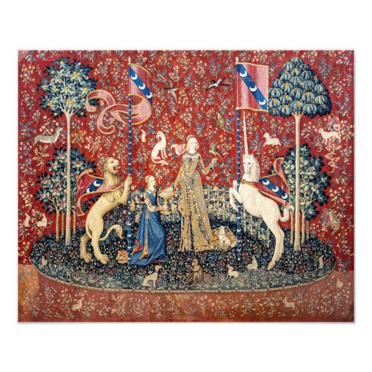 Die Dame und das Einhorn, Geschmack Fotodruck (Vorne)