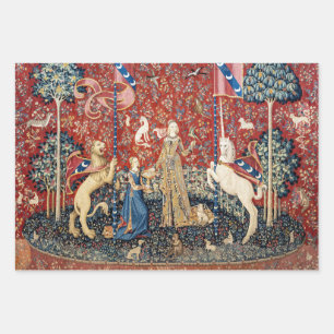 Die Dame und das Einhorn, Geschmack Geschenkpapier Set