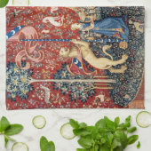 Die Dame und das Einhorn, Geschmack Geschirrtuch (Gefaltet)