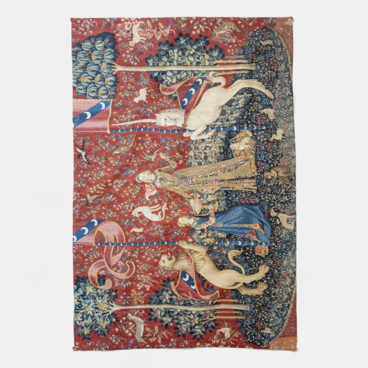 Die Dame und das Einhorn, Geschmack Geschirrtuch (Vertikal)