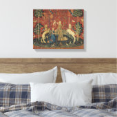 Die Dame und das Einhorn: 'Geschmack' Leinwanddruck (Insitu (Schlafzimmer))