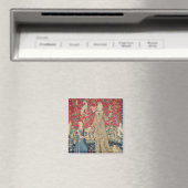 Die Dame und das Einhorn: 'Geschmack' Magnet (In Situ (Geschirrspüler))