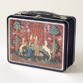 Die Dame und das Einhorn, Geschmack Metall Brotdose (Vorderseite)