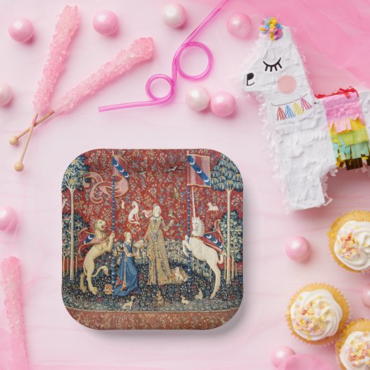 Die Dame und das Einhorn, Geschmack Pappteller (Party)