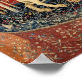 Die Dame und das Einhorn, Geschmack Poster (Ecke)