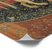 Die Dame und das Einhorn: 'Geschmack' Poster (Ecke)