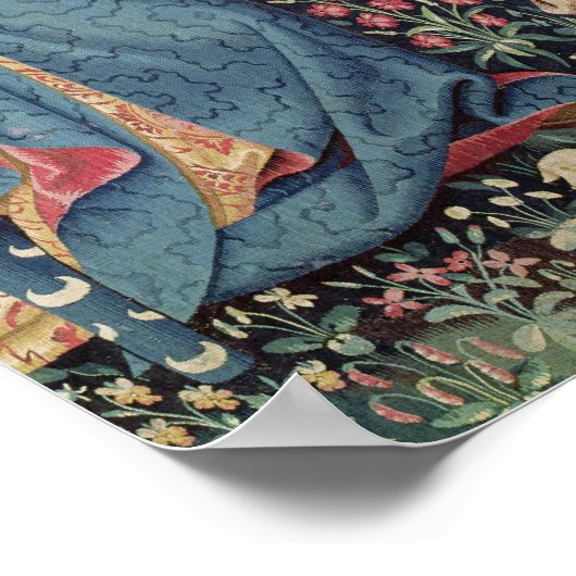 Die Dame und das Einhorn: 'Geschmack' Poster (Ecke)