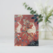 Die Dame und das Einhorn: 'Geschmack' Postkarte (Stehend Vorderseite)