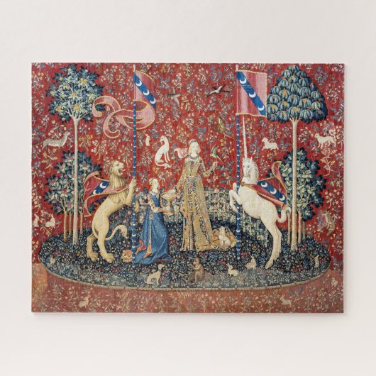 Die Dame und das Einhorn, Geschmack Puzzle (Horizontal)