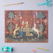 Die Dame und das Einhorn, Geschmack Seidenpapier (Basteln)